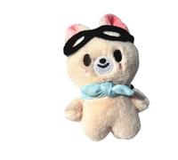 Sk-zoo Plush Keychain 'STAY' pilot mini Keyring with masquerade mask 10 cm stray-kids Wolf Chan Han Quokka Bbokari Key Chain Pendant (Foxi.ny)