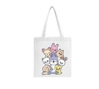 Sk-zoo Printed canvas bag with zipper 'STAY' shoulder bag 'Stray-kids' Handbag 35 * 40cm shopping tote bag (H)