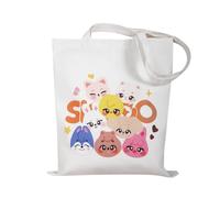 Sk-zoo Printed canvas bag with zipper 'STAY' shoulder bag 'Stray-kids' Handbag 35 * 40cm shopping tote bag (G)