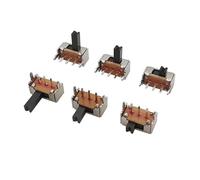 SK12D07 Toggle Switch 3Pin PCB 1P2T SPDT Slide Switch Handle High 2/3/4/5/6/7mm Miniature Toggle Switches 20Pcs(High 2mm)