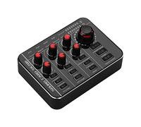 SK200 Sound Cartoon Mobile Phone, Computer DSP Sound Card with Rechargeable Sound Card, Mixer Live Sound Card (Color : Gray) (D)