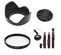 SK25 49mm Diameter Camera Lens Bundle Kit Lens Hood Cap UV Filter Brush Set For Sony A3000, NEX-7, NEX-5N, NEX-5, NEX-F3, NEX-C3, NEX-3 With Sony Alpha SEL1855 E-mount 18-55mm F3.5-5.6 Lens