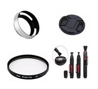 SK47S 39mm Diameter Camera Lens Bundle Set Kit Silver Metal Lens Hood Cap UV Filter Brush For Leica APO-Summicron-M 50mm f/2 ASPH. Lens & Leica Elmarit-M 28mm f/2.8 ASPH. Lens