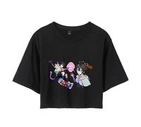 sk8 The Infinity Fashion Round Neck Cropped T-Shirt for Women Girls sk8 The Infinity Kiya Martial Art Langa Hasegawa Anime Cosplay Character Exposed Navel T-Shirt