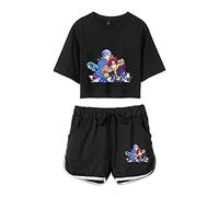 sk8 The Infinity Kiya Martial Art Langa Hasegawa Anime Cosplay Character Exposed Navel T-Shirt Shorts Set sk8 The Infinity T-Shirt Short 2 Piece Set for Women Girls