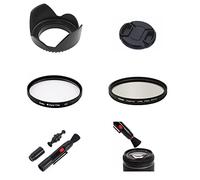SK9 62mm Diameter Camera Lens Bundle Kit Lens Hood Cap UV CPL Filter Brush Set For Olympus M.Zuiko Digital ED 25mm f/1.2 PRO Lens, For Olympus M.Zuiko Digital ED 45mm f/1.2 PRO Lens