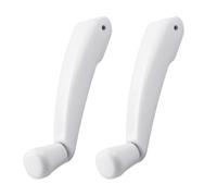 SK928 Folding Casement Window Crank Handles for 11/32" Spline - Low Profile Fold-Down Design for Blinds - Replacement for Ideal Security SK928 - Fit Truth & Ideal Security Operator - White (2 Pack)