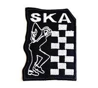 SKA BLK Tone mods Rockers Retro Iron on Sew on Embroidered Patch