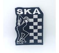 SKA BLK Tone mods Rockers Retro Iron on Sew on Embroidered Patch