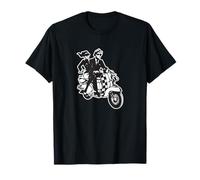 Ska Boy Ska Girl Checkered On Scooter Rally T-Shirt