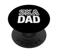 Ska Dad Punk Rock Music Checkered Two Tone Band Father Son PopSockets Adhesive PopGrip