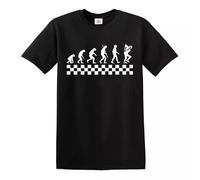 Ska Evolution of Madness T-Shirt The Specials 2 Tone Jamaica Jazz Gift Top Tee - Black - L