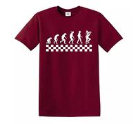 Ska Evolution of Madness T-Shirt The Specials 2 Tone Jamaica Jazz Gift Top Tee - Maroon - L