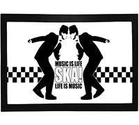 SKA! - Music is Life - Retro Vintage Metal Sign, Plaque, Decorative Wall Art, 2 Sizes (A5, 15x20cm)
