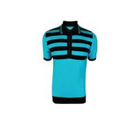 Ska & Soul 'Hall' Fine Gauge Waffle Polo SS/2556 XXL Turquoise