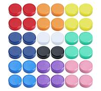 Skaaisont Fridge Magnets 40pcs Whiteboard Magnets Color Magnets Notice Board Small Round Magnets Whiteboard Fridge Map Photo Home Office School 10 Colors, Blue,dark Blue,green,orange,purple,white