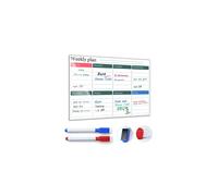 Skaaisont Magnetic Fridge Planner, Reusable A3 Weekly Planner Whiteboard with 2 Dry Erase Markers Reminder Notice Board for Adults and Children