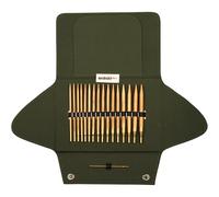 skacel by addi addiClick Interchangeable Knitting Needles Set, Circular Needle Kit with Olive Wood Tips and Nylon Cords