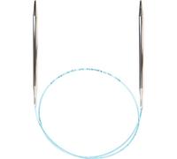 skacel by addi Circular Knitting Needles, 32 Inch (80 cm) Turbo Round Plated Brass Knitting Needle Pair with Nylon Cord, 3.5 mm (US Size 4)