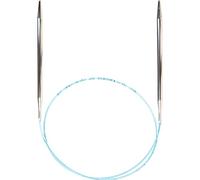 skacel by addi Circular Knitting Needles, 40 Inch (100 cm) Turbo Round Plated Brass Knitting Needle Pair with Nylon Cord, 2.5 mm (US Size 1)