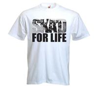 Ska'd for Life Mens Ska T Shirt (XXL, White)