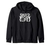 Ska'd For Life Rude Boy Brass Trumpet Reggae Band Ska Music Zip Hoodie