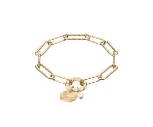 Skagen Agnethe Pearl Women's Gold-Tone Brass Bracelet, SKJ5027710