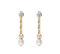 Skagen Agnethe Pearl Women's Gold-Tone Brass Earrings, SKJ5025710