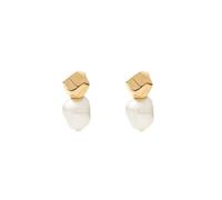 Skagen Agnethe Pearl Women's Gold-Tone Stainless Steel Earring, SKJ1881710