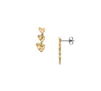 Skagen Jewellery Skagen Anja Hearts Gold Tone Drop Earrings 2.15 x 0.8cm