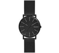 Skagen Watch for Men Signatur, Three Hand Movement, 40 mm Midnight Stainless Steel Case with a Stainless Steel Mesh Strap, SKW6579