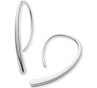 Skagen Curved Hoop Earrings, Silver