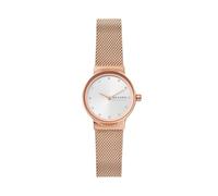 Skagen Ladies Freja Rose Gold Plated Sunray Crystal Set Dial Mesh Strap Watch SKW2665