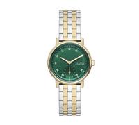 Skagen SKW3122 Women's Kuppel Lille Two-Tone Bracelet Strap Watch, Gold/Green
