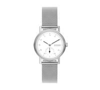 Skagen Kuppel Watch for Women, Quartz sub dial Three Hand Movement with Stainless Steel, Fabric or Leather Strap