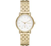 Skagen Kuppel Watch for Women, Quartz sub dial Three Hand Movement with Stainless Steel, Fabric or Leather Strap