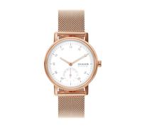 Skagen Kuppel Watch for Women, Quartz sub dial Three Hand Movement with Stainless Steel, Fabric or Leather Strap