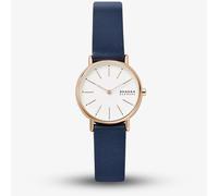 Skagen Ladies Signatur Lillie Blue Leather Strap Watch SKW2838
