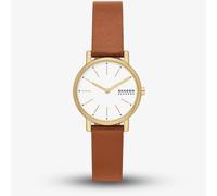 Skagen Ladies Signatur Lillie Brown Leather Strap Watch SKW3121