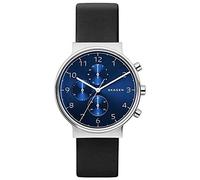 Skagen Mens Chronograph Quartz Watch with Leather Strap SKW6417
