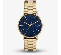 Skagen Mens Signatur Gold Tone Blue Dial Watch SKW6945