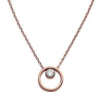Elin Rose Gold Coloured Crystal Circle Necklace