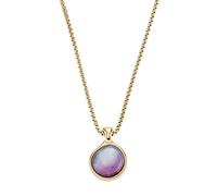 Skagen Necklace for Women Sea Glass, Length: 400+50mm, Width: 10.8mm, Height: 15.6mm Gold Stainless Steel Necklace, SKJ1689710
