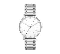 Skagen Signatur Minimalist Men's Watch with Stainless Steel Bracelet, Mesh or Leather Band, Silver Bracelet, One Size, Signatur