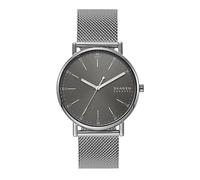Skagen Mens Signatur Stainless Steel Grey Dial Mesh Strap Watch SKW6577