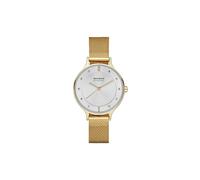 Skagen Watch for Women Anita Lille, Three Hand Movement, 30 mm Gold Stainless Steel Case with a Stainless Steel Mesh Strap, SKW2150