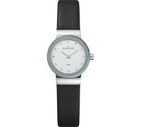 Skagen Watch for Women Freja Lille, Two Hand Movement, 22 mm Silver Stainless Steel Case with a Leather Strap, 358XSSLBC