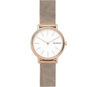 Skagen Watch for Women Signatur Lille, Two Hand Movement, 30 mm Rose Gold Stainless Steel Case with a Stainless Steel Mesh Strap, SKW2694