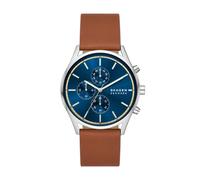 Skagen Watches Skagen Gents Holst Blue Dial Brown Leather Strap Watch