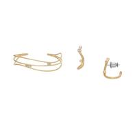 Skagen Women's Bracelet and Earrings Kariana, Gold-Tone Stainless Steel, Set